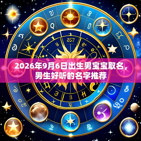 2026年9月6日出生男宝宝取名,男生好听的名字推荐