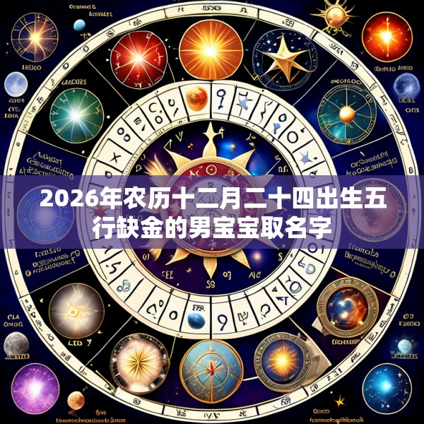 2026年农历十二月二十四出生五行缺金的男宝宝取名字