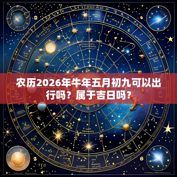 农历2026年牛年五月初九可以出行吗?属于吉日吗?