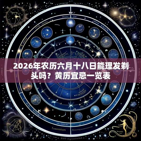 2026年农历六月十八日能理发剃头吗?黄历宜忌一览表