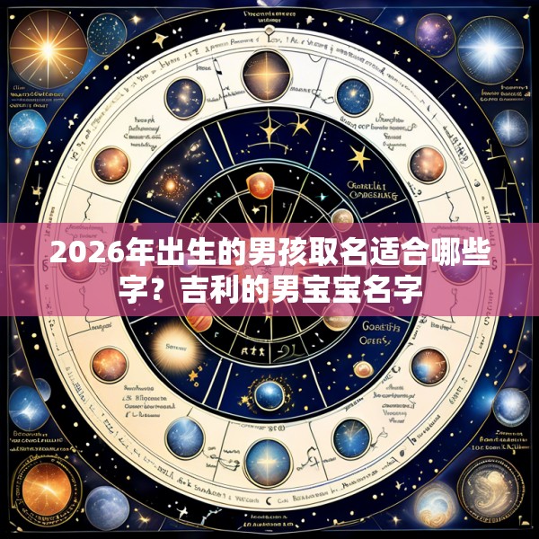 2026年出生的男孩取名适合哪些字？吉利的男宝宝名字