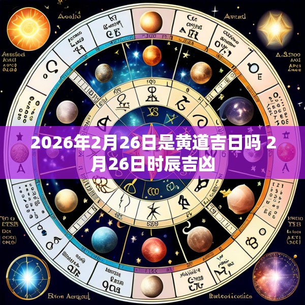 2026年2月26日是黄道吉日吗 2月26日时辰吉凶