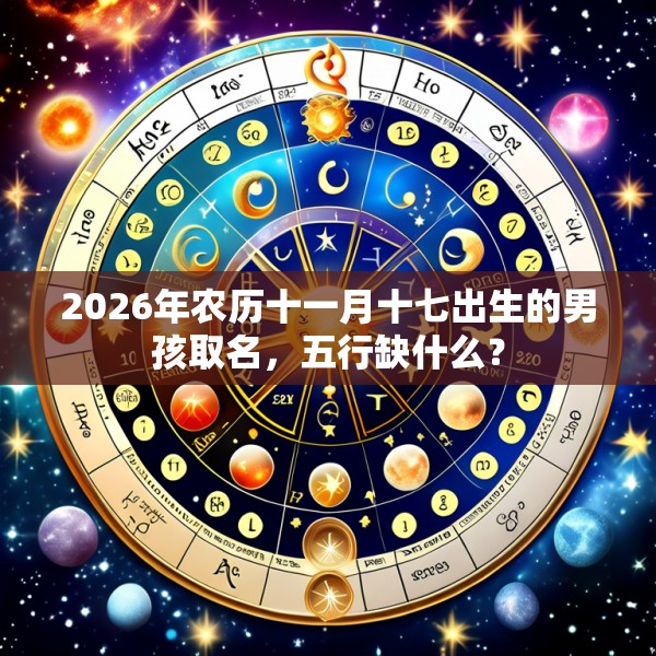 2026年农历十一月十七出生的男孩取名,五行缺什么?