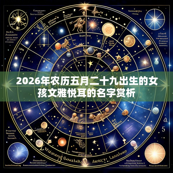 2026年农历五月二十九出生的女孩文雅悦耳的名字赏析