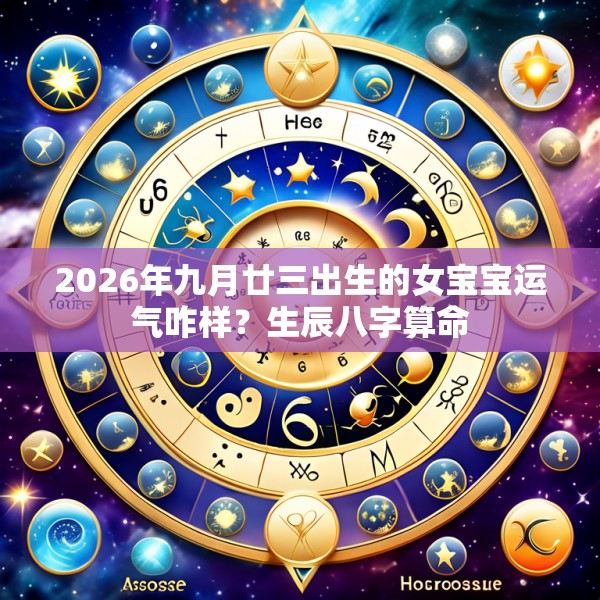 2026年九月廿三出生的女宝宝运气咋样？生辰八字算命