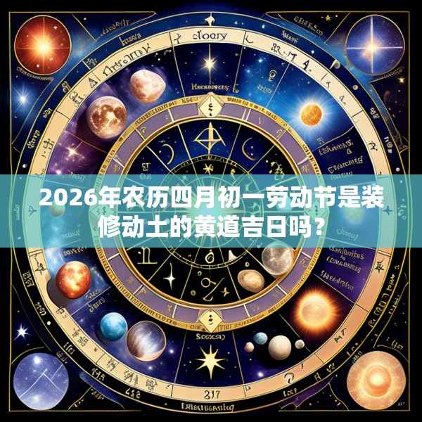 2026年农历四月初一劳动节是装修动土的黄道吉日吗?