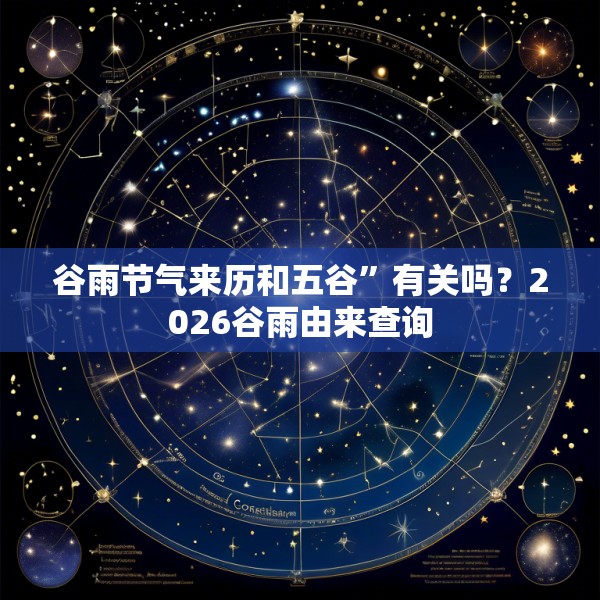 谷雨节气来历和五谷”有关吗?2026谷雨由来查询