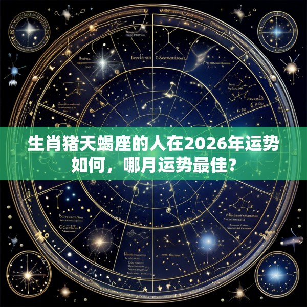 生肖猪天蝎座的人在2026年运势如何,哪月运势最佳?