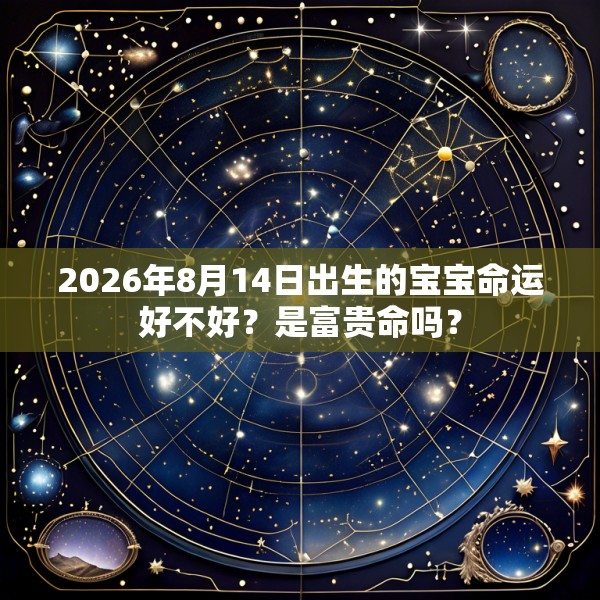 2026年8月14日出生的宝宝命运好不好?是富贵命吗?