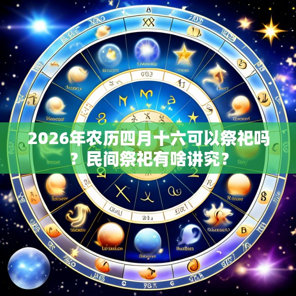 2026年农历四月十六可以祭祀吗？民间祭祀有啥讲究？