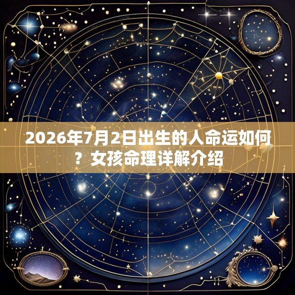2026年7月2日出生的人命运如何?女孩命理详解介绍