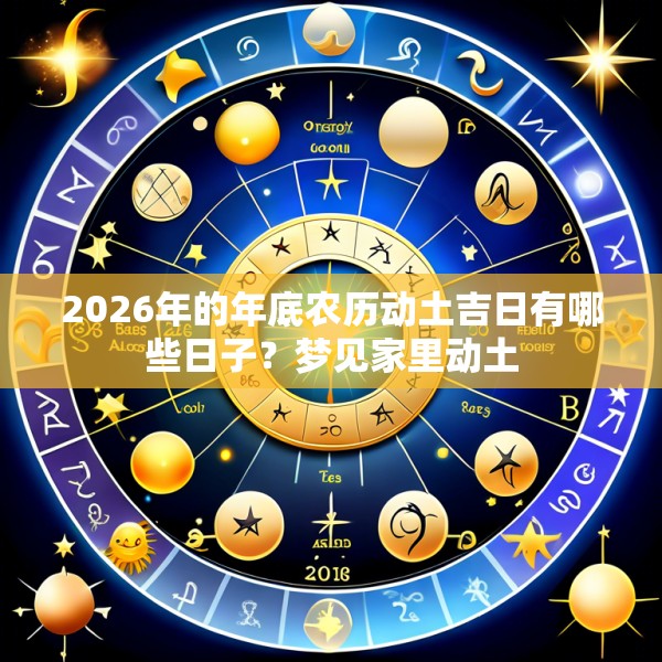 2026年的年底农历动土吉日有哪些日子？梦见家里动土