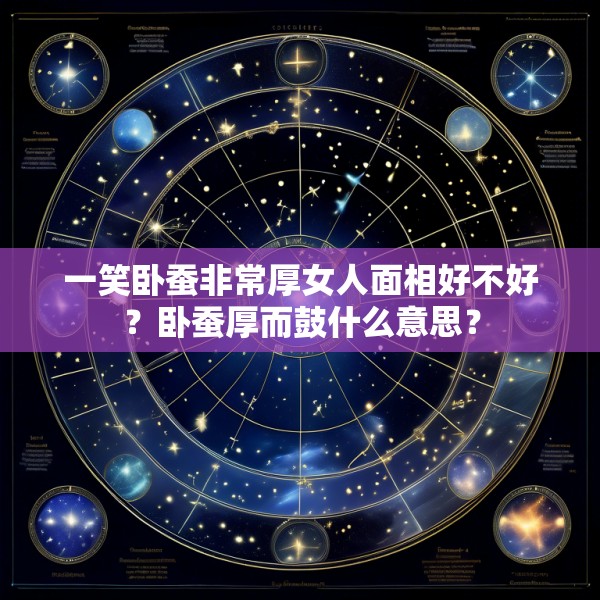 一笑卧蚕非常厚女人面相好不好？卧蚕厚而鼓什么意思？