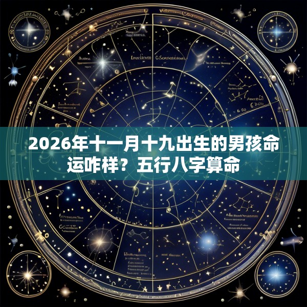2026年十一月十九出生的男孩命运咋样？五行八字算命