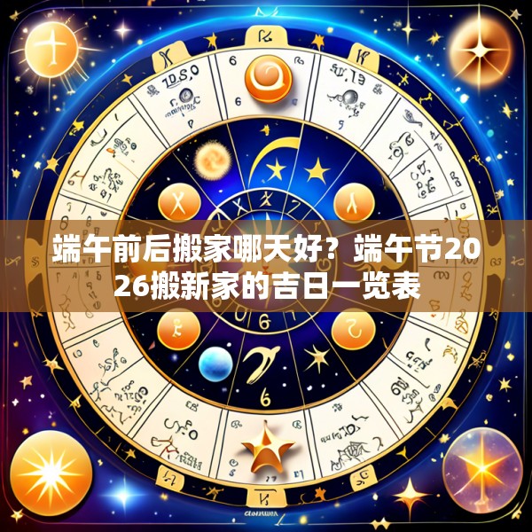 端午前后搬家哪天好?端午节2026搬新家的吉日一览表