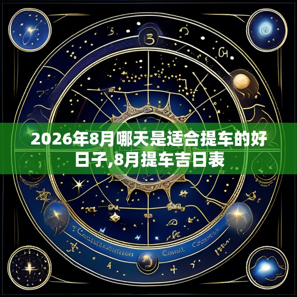 2026年8月哪天是适合提车的好日子,8月提车吉日表