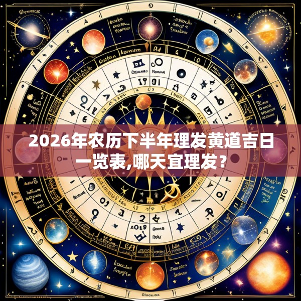 2026年农历下半年理发黄道吉日一览表,哪天宜理发?
