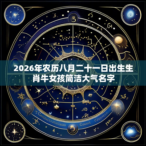 2026年农历八月二十一日出生生肖牛女孩简洁大气名字