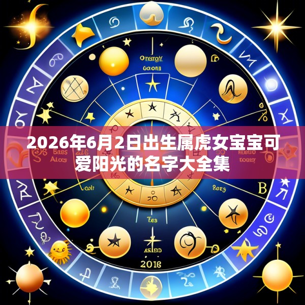 2026年6月2日出生属虎女宝宝可爱阳光的名字大全集