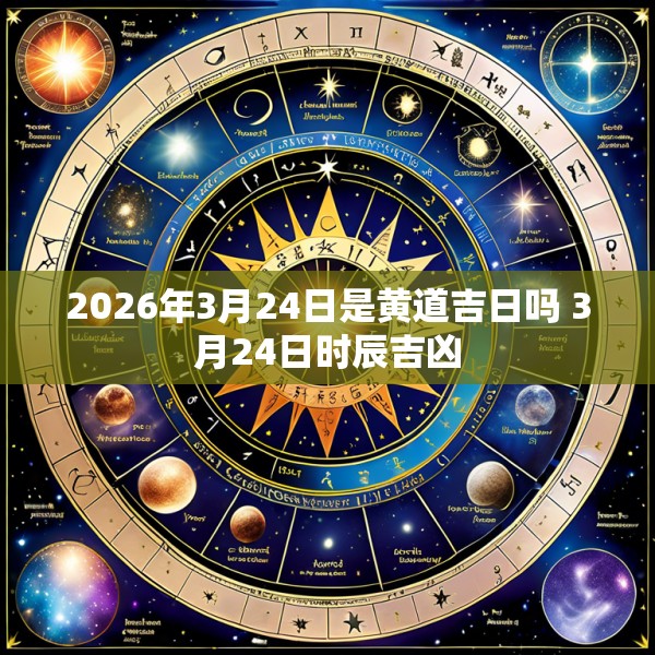 2026年3月24日是黄道吉日吗 3月24日时辰吉凶