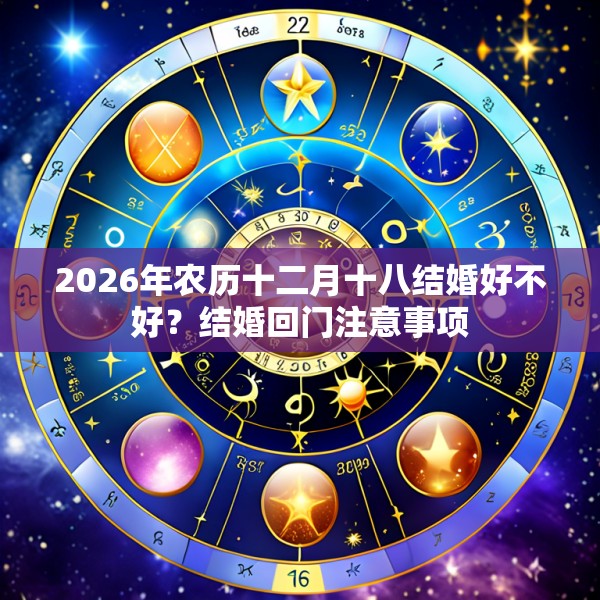 2026年农历十二月十八结婚好不好？结婚回门注意事项