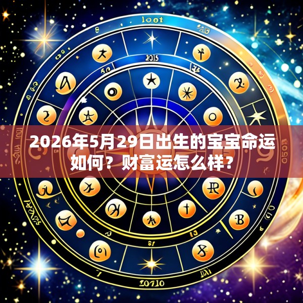 2026年5月29日出生的宝宝命运如何？财富运怎么样？
