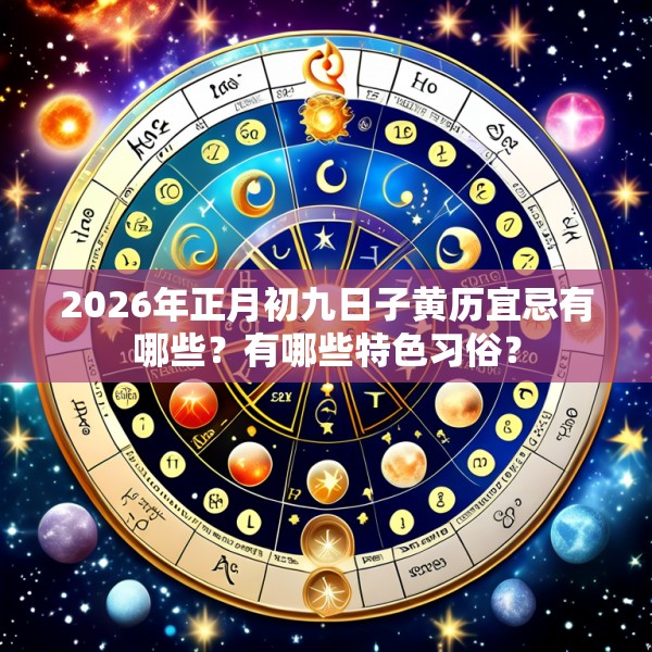 2026年正月初九日子黄历宜忌有哪些?有哪些特色习俗?