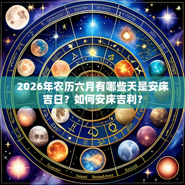 2026年农历六月有哪些天是安床吉日?如何安床吉利?