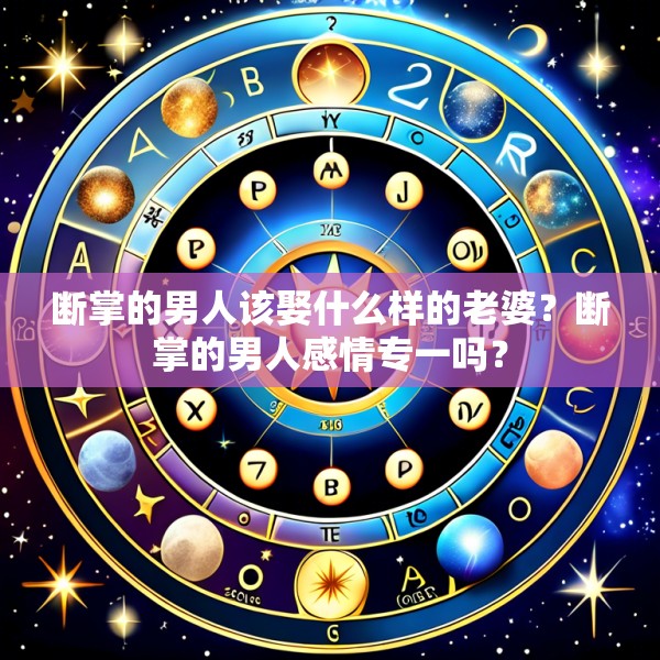 断掌的男人该娶什么样的老婆？断掌的男人感情专一吗？