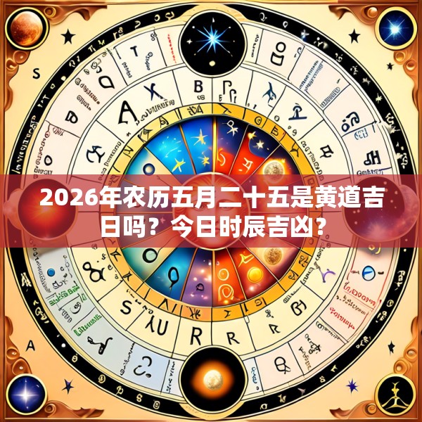 2026年农历五月二十五是黄道吉日吗?今日时辰吉凶?