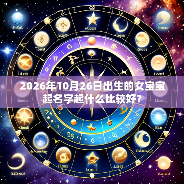 2026年10月26日出生的女宝宝起名字起什么比较好?