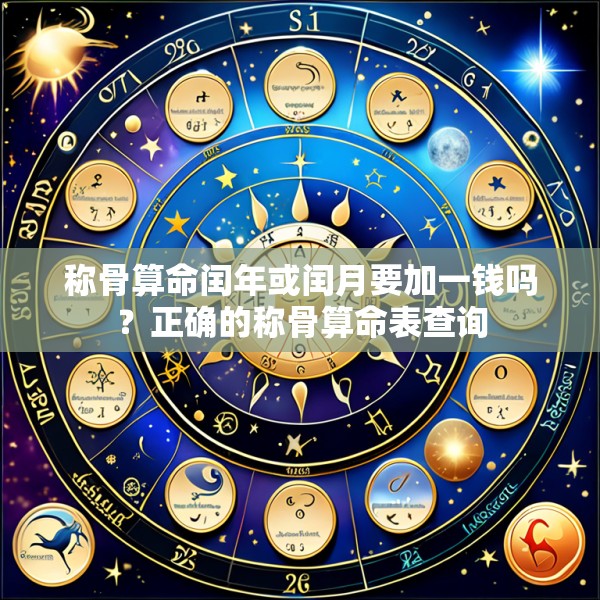 称骨算命闰年或闰月要加一钱吗？正确的称骨算命表查询