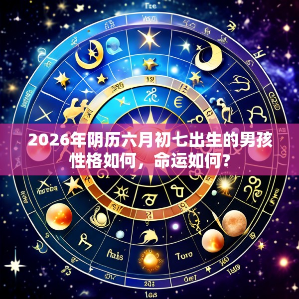 2026年阴历六月初七出生的男孩性格如何,命运如何?