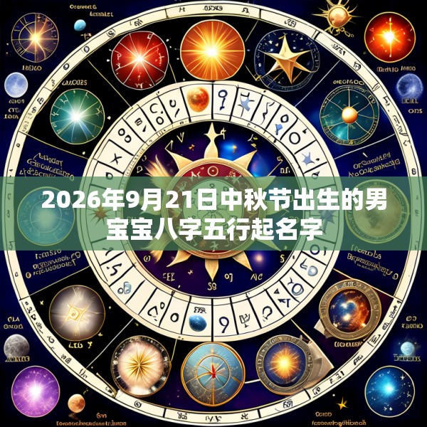 2026年9月21日中秋节出生的男宝宝八字五行起名字