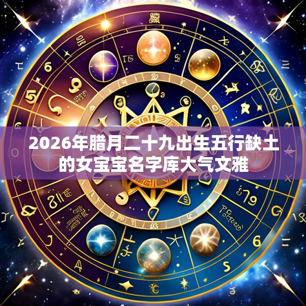 2026年腊月二十九出生五行缺土的女宝宝名字库大气文雅
