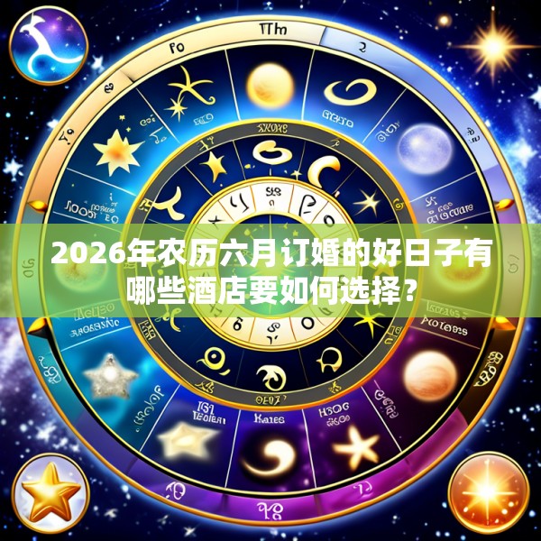 2026年农历六月订婚的好日子有哪些酒店要如何选择？