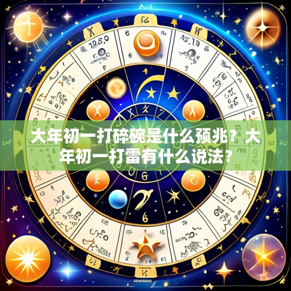 大年初一打碎碗是什么预兆？大年初一打雷有什么说法？