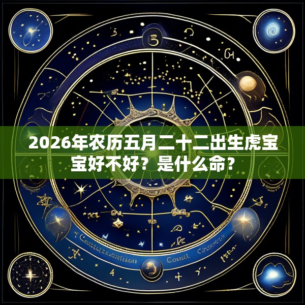 2026年农历五月二十二出生虎宝宝好不好？是什么命？