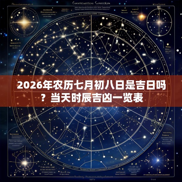2026年农历七月初八日是吉日吗？当天时辰吉凶一览表