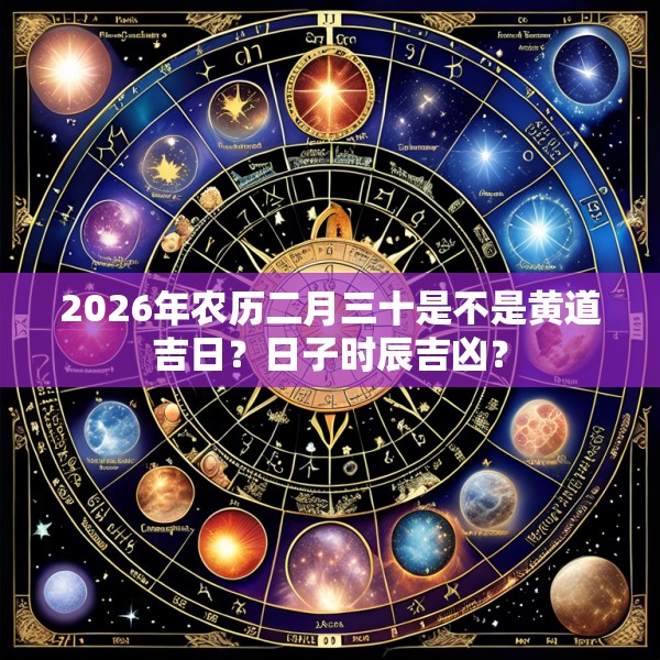 2026年农历二月三十是不是黄道吉日?日子时辰吉凶?