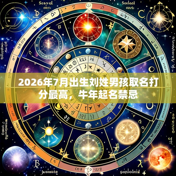 2026年7月出生刘姓男孩取名打分最高,牛年起名禁忌
