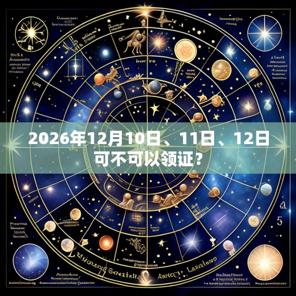 2026年12月10日、11日、12日可不可以领证?