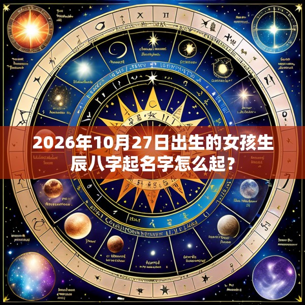 2026年10月27日出生的女孩生辰八字起名字怎么起?