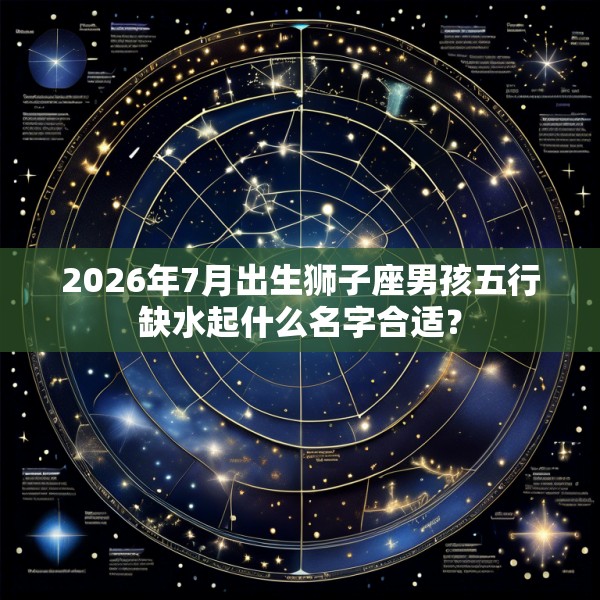 2026年7月出生狮子座男孩五行缺水起什么名字合适?