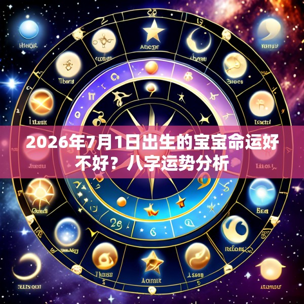 2026年7月1日出生的宝宝命运好不好？八字运势分析