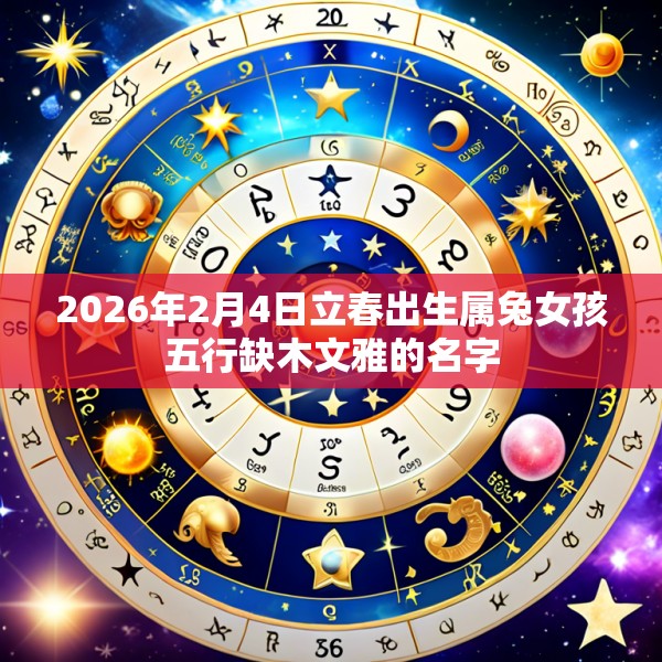 2026年2月4日立春出生属兔女孩五行缺木文雅的名字