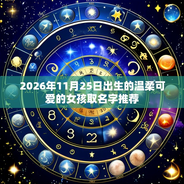 2026年11月25日出生的温柔可爱的女孩取名字推荐