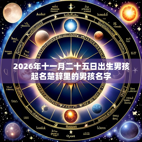 2026年十一月二十五日出生男孩起名楚辞里的男孩名字