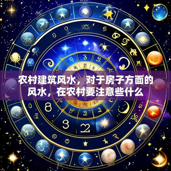 农村建筑风水,对于房子方面的风水,在农村要注意些什么