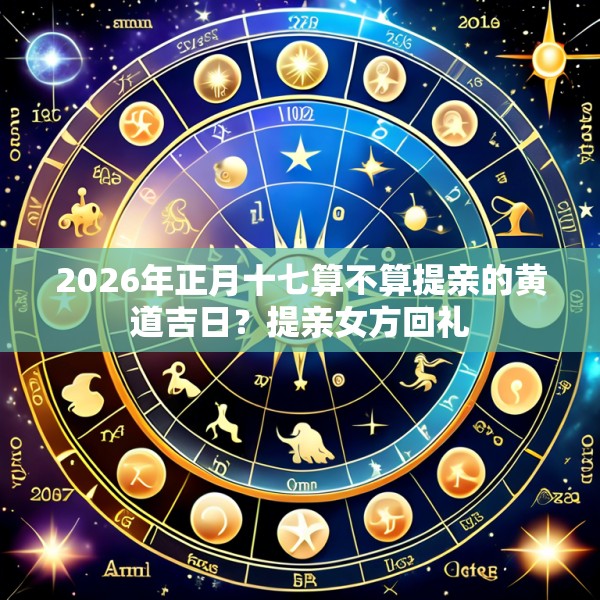 2026年正月十七算不算提亲的黄道吉日？提亲女方回礼
